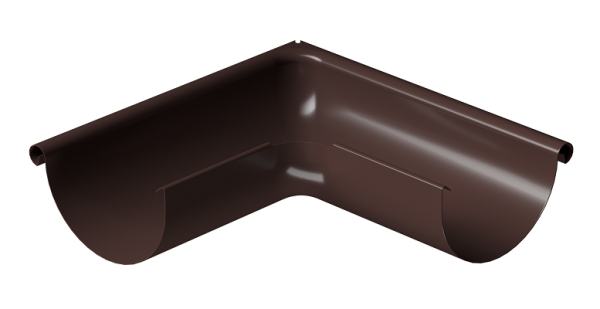 Угол внешний 90° D125 Döcke STAL PREMIUM Шоколад, (RAL 8019) купить в Иркутске