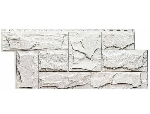 Фасадная панель T-Сайдинг-Гранит Леон Белый купить в Иркутске