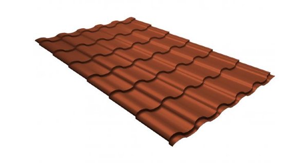 Металлочерепица кредо GL 0,5 GreenСoat Pural RR 750 кирпично-красный (RAL 8004 терракота) купить в Иркутске