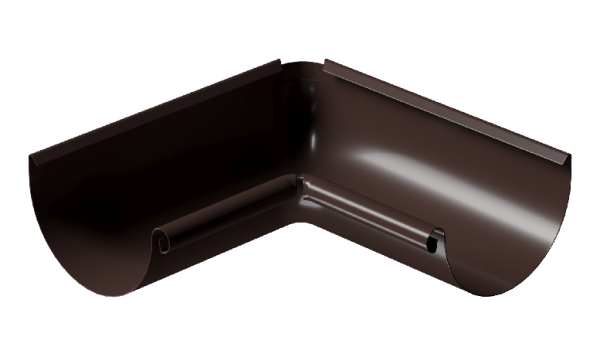 Угол внутренний 90° D125 Döcke STAL PREMIUM Шоколад, (RAL 8019) купить в Иркутске