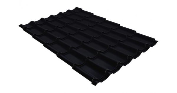 Металлочерепица классик GL 0,5 Velur20 RAL 9005 черный купить в Иркутске