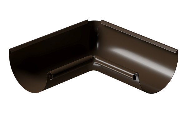 Угол внутренний 90° D125 Döcke STAL PREMIUM Каштан, (RAL 8017) купить в Иркутске