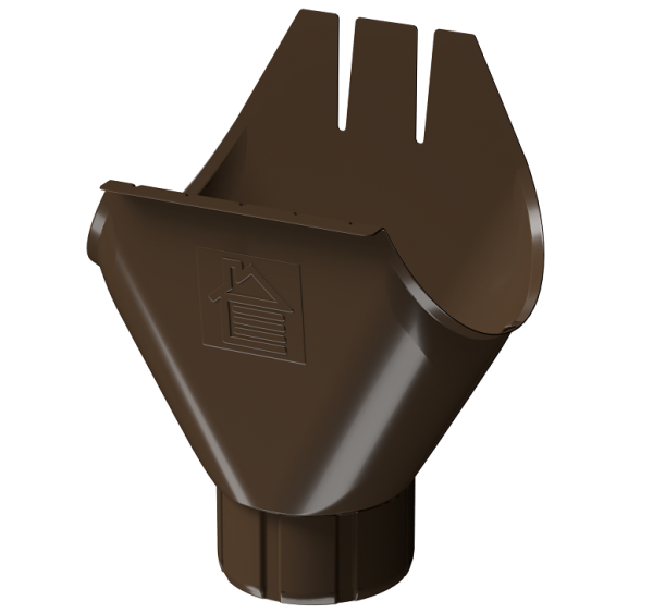 Воронка желоба D125 Döcke STAL PREMIUM Каштан, (RAL 8017) купить в Иркутске