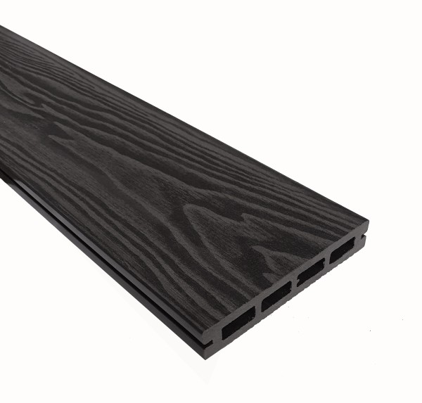 Террасная доска из ДПК Terrapol Смарт 3D Пустотелая с пазом Черное дерево купить в Иркутске