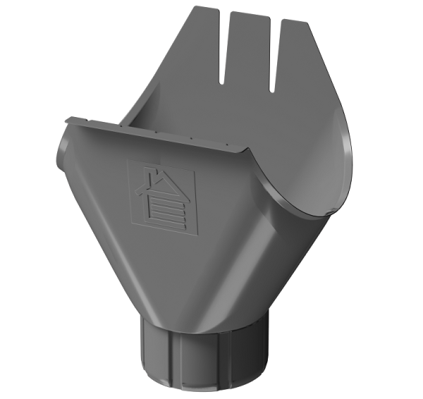 Воронка желоба D125 Döcke STAL PREMIUM Графит, (RAL 7024) купить в Иркутске