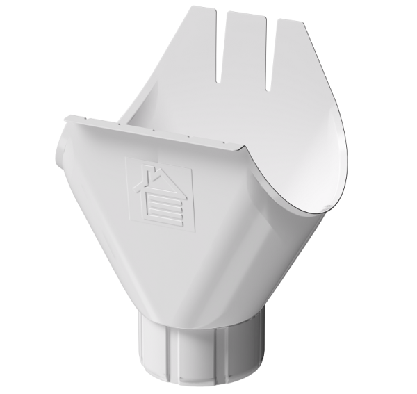 Воронка желоба D125 Döcke STAL PREMIUM Пломбир, (RAL 9010) купить в Иркутске