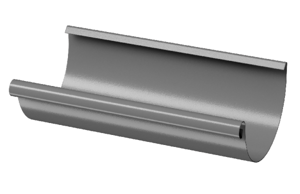 Желоб полукруглый D125 3 м Döcke STAL PREMIUM Графит, (RAL 7024) купить в Иркутске