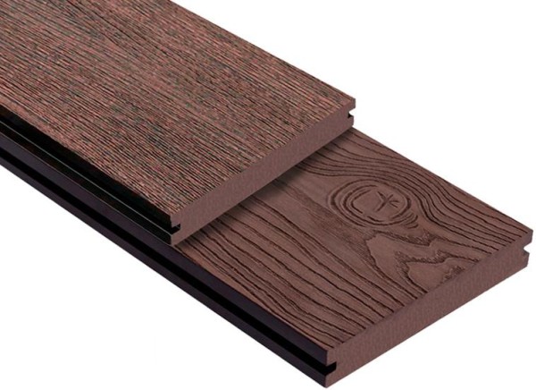 Террасная доска ДПК Outdoor 3D полнотелая STORM/OCEAN BROWN коричневая микс купить в Иркутске