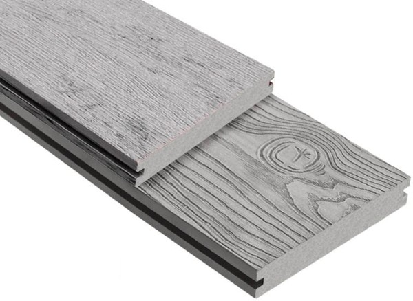 Террасная доска ДПК Outdoor 3D полнотелая STORM/OCEAN GREY серая микс купить в Иркутске