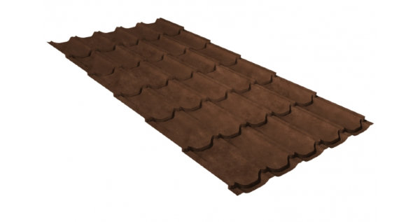 Металлочерепица квинта плюс GL 0,5 Safari Twincolor Brown купить в Иркутске