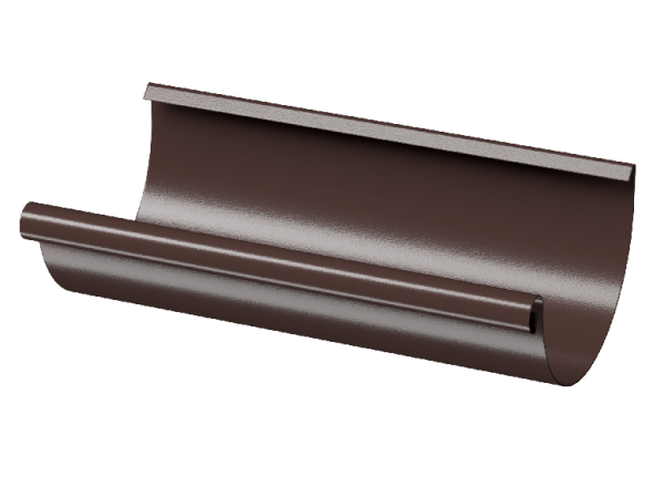 Желоб полукруглый D125 3 м Döcke STAL PREMIUM Шоколад, (RAL 8019) купить в Иркутске