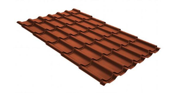 Металлочерепица классик GL 0,5 GreenCoat Pural RR 750 кирпично-красный (RAL 8004 терракота) купить в Иркутске