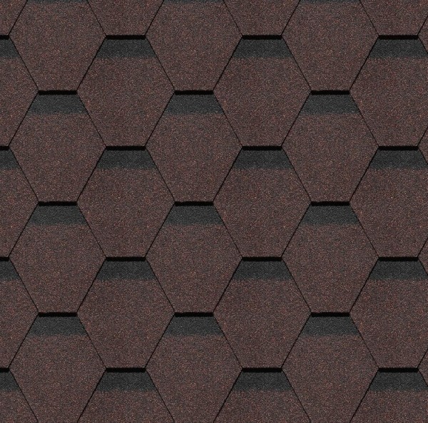 Гибкая черепица Docke, коллекция Шеффилд – Корица купить в Иркутске