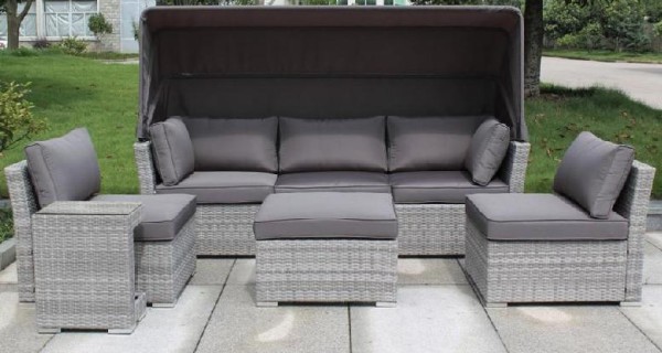 Диван-Трансформер AFINA плетеный из иск. ротанга AFM-320G Grey купить в Иркутске