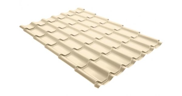 Металлочерепица классик 0,5 Satin RAL 1015 светлая слоновая кость купить в Иркутске