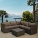 Комплект мебели AFINA плетеной из иск. ротанга YR825A Brown/Beige купить в Иркутске