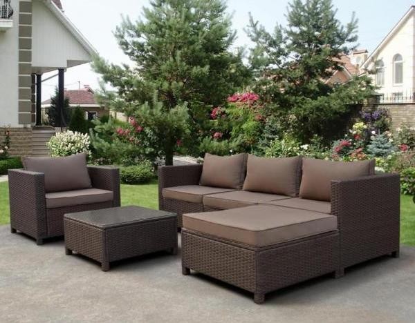 Комплект мебели AFINA плетеной из иск. ротанга YR821A Brown/Beige купить в Иркутске