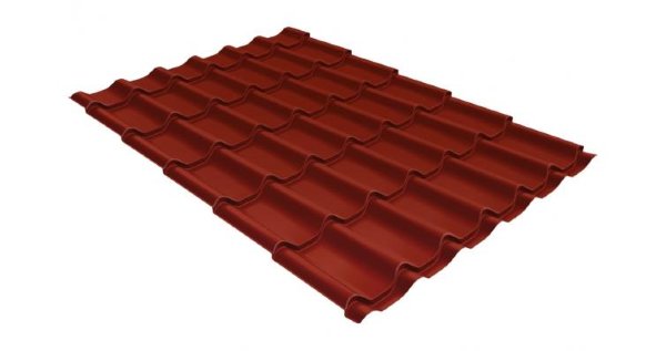 Металлочерепица классик GL 0,5 Velur20 RAL 3009 оксидно-красный купить в Иркутске