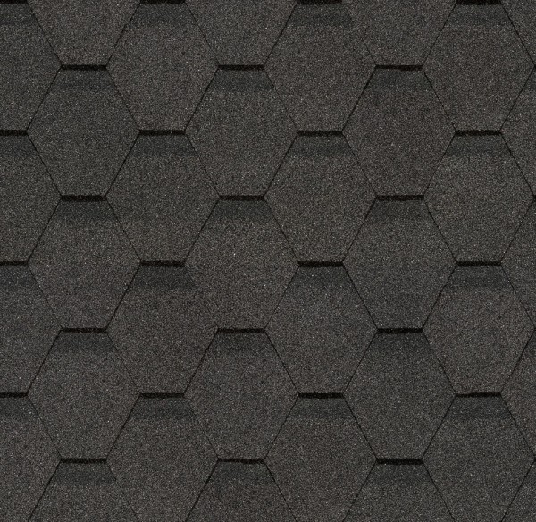 Гибкая черепица Docke, коллекция Шестигранник Серый купить в Иркутске