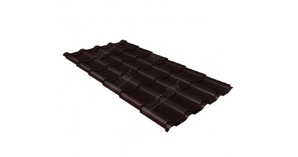 Металлочерепица камея GL 0,5 Quarzit RAL 8017 Metallic купить в Иркутске