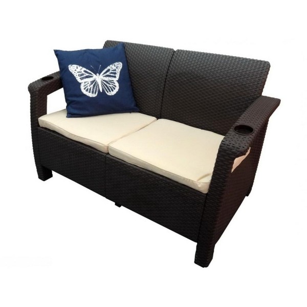 Двухместный диван Yalta Sofa Seаt венге купить в Иркутске