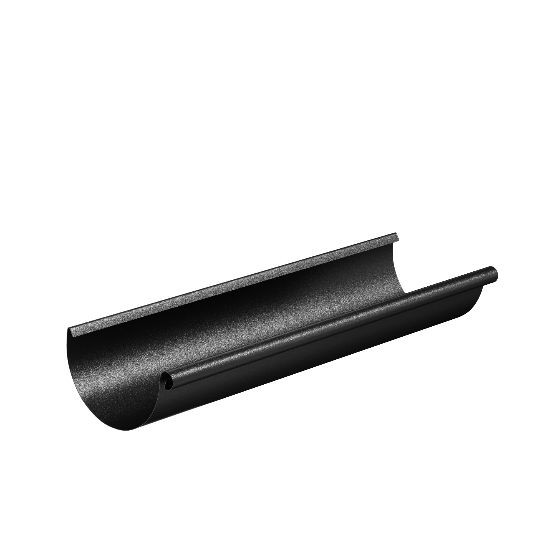 Водосток Aquasistem, система 125x90 - Водосточный желоб 3.00м RAL 9005 Чёрный купить в Иркутске