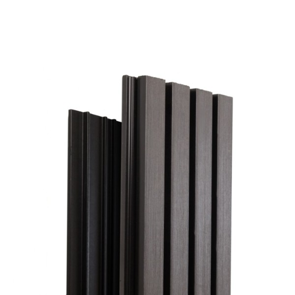 Фасадная доска Ecodecking Техно реечная 200х26х3000 Графит купить в Иркутске