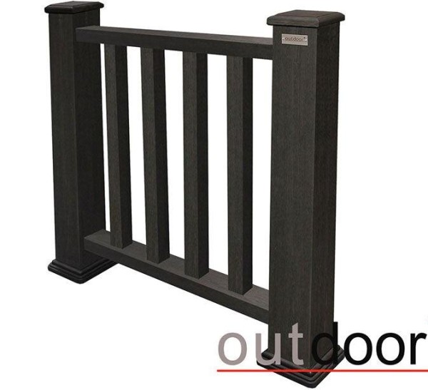 Ограждение из ДПК Outdoor Классик 3D STORM чёрный купить в Иркутске