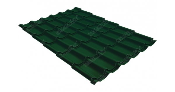 Металлочерепица классик 0,45 Drap RAL 6005 зеленый мох купить в Иркутске