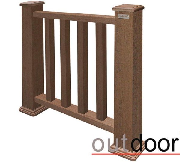 Ограждение из ДПК Outdoor Классик 3D STORM коричневый микс купить в Иркутске