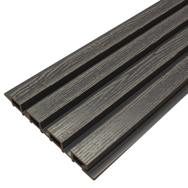 Фасадная доска из ДПК Faynag Wood Рейка Мокрый Асфальт купить в Иркутске