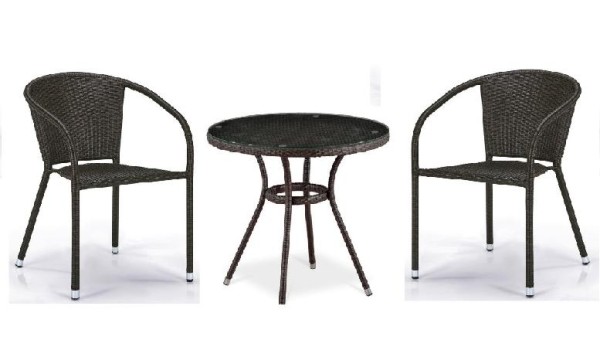 Комплект плетеной мебели AFINA из иск. ротанга Асоль-7 T282ANT/Y137C-W53 Brown 2Pcs купить в Иркутске
