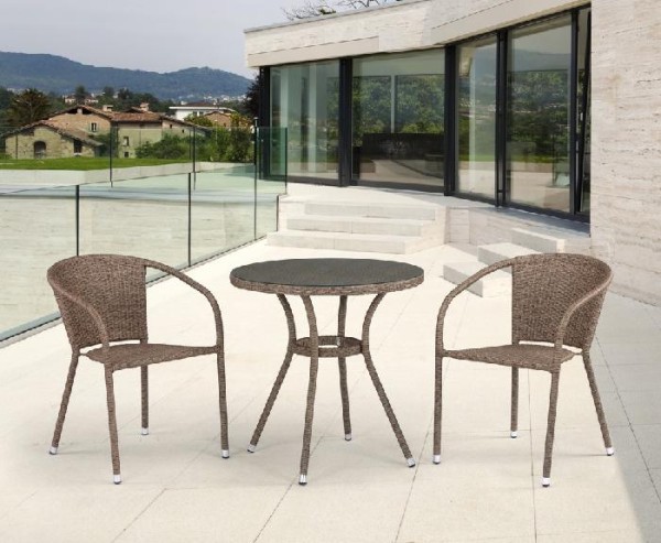 Комплект плетеной мебели AFINA из иск. ротанга T282ANT/Y137C-W56 Light Brown 2Pcs купить в Иркутске