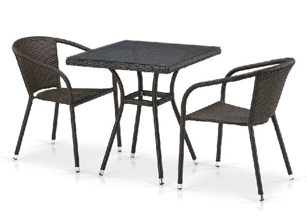 Комплект плетеной мебели AFINA из иск. ротанга T282BNT/Y137C-W53 Brown 2Pcs купить в Иркутске