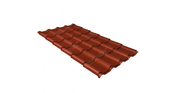 Металлочерепица камея 0,5 Satin RAL 8004 терракота купить в Иркутске