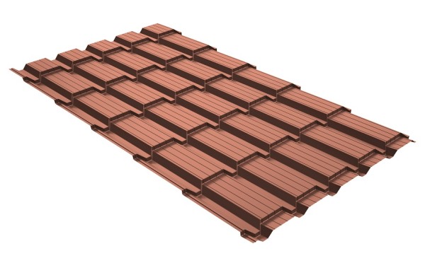 Металлочерепица GL квадро профи 0,5 Quarzit Cuprum Steel купить в Иркутске