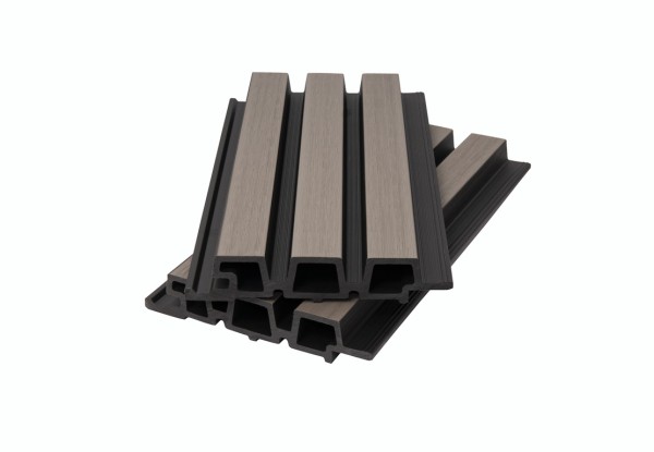 Фасадная панель брусковая двухцветная co-extrusion, snow mix купить в Иркутске