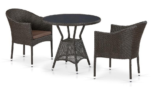 Комплект плетеной мебели AFINA из иск. ротанга T707ANS/Y350-W53 Brown 2Pcs купить в Иркутске
