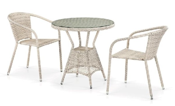 Комплект плетеной мебели AFINA из иск. ротанга T705ANT/Y137C-W85 Latte 2Pcs купить в Иркутске