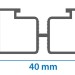 Лага алюминиевая KRONEX 40x15x3000 мм опорная Slim купить в Иркутске