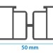 Лага алюминиевая KRONEX 50x25x3000 мм несущая купить в Иркутске
