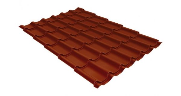 Металлочерепица классик 0,45 Drap RAL 8004 терракота купить в Иркутске