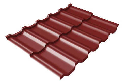 Металлочерепица модульная Квинта Uno Grand Line c 3D резом 0,5 Satin RAL 3011 коричнево-красный купить в Иркутске