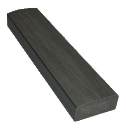 Лавочный брус Ecodecking Некст полнотелый брашированный 70х35 графит купить в Иркутске