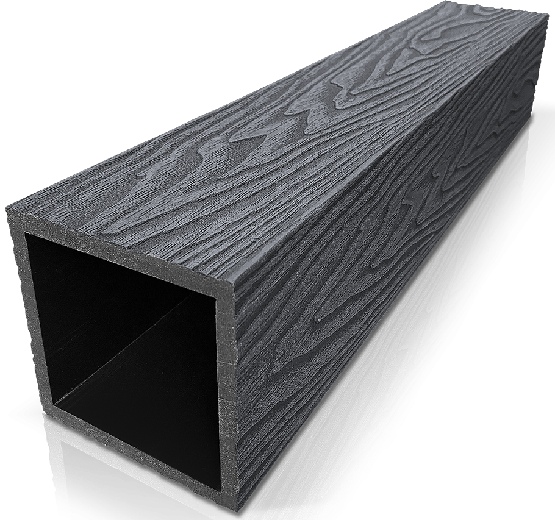 Столб ДПК 3D GardenParkett фактура дерева Графит купить в Иркутске