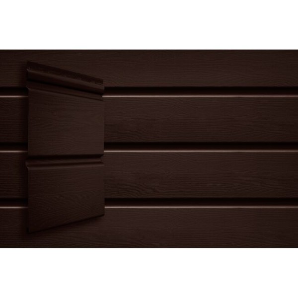 Виниловый сайдинг Grand Line Double-Брус Тёмный Дуб купить в Иркутске