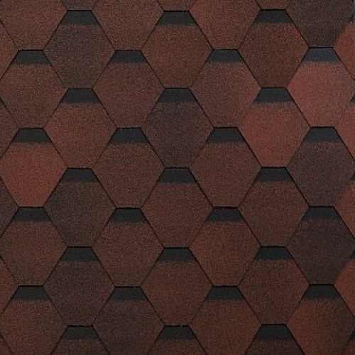 Гибкая черепица Shinglas, коллекция Оптима – Красный купить в Иркутске