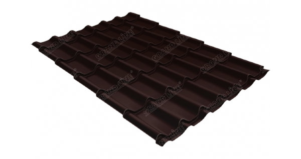 Металлочерепица классик GL 0,5 Quarzit RAL 8017 шоколад Metallic купить в Иркутске