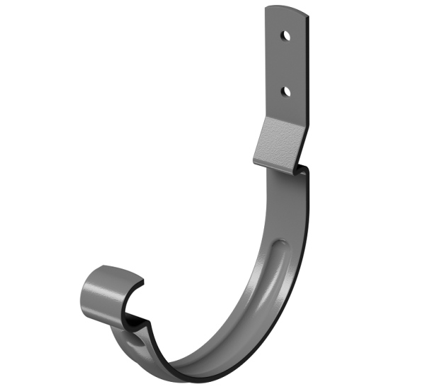 Карнизный крюк короткий (гнутый) D125 Döcke STAL PREMIUM Графит, (RAL 7024) купить в Иркутске