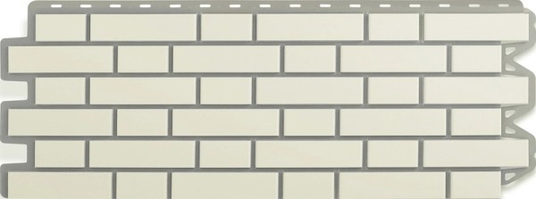 Фасадная панель Альта-Профиль, Кирпич Клинкерный, Белый купить в Иркутске